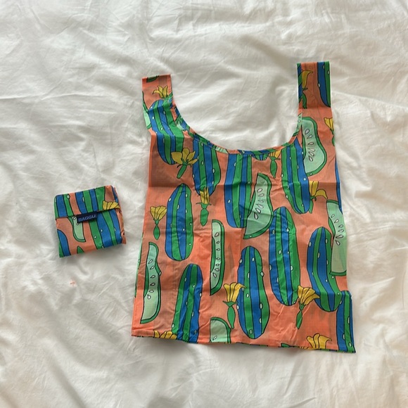 Baggu standard reusable cucumber print NWOT - Picture 2 of 2